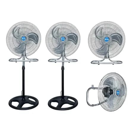 Set de 2 Ventiladores SHTARK 3 en 1 de 18" para Pedestal, Piso o Pared