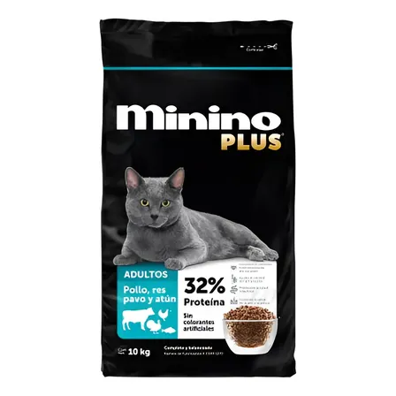 Alimento seco Minino Plus gato adulto 10kg