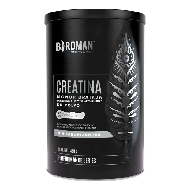 Birdman Creatina Monohidratada En Polvo | Alta Pureza | Sin Sabor | 90 Servicios 450g | Pre Entreno Mujer Hombre